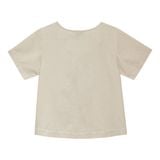  Hạnh - Áo kiểu trung niên cổ tròn tay ngắn chất liệu linen thêu họa tiết 3413/5.285 