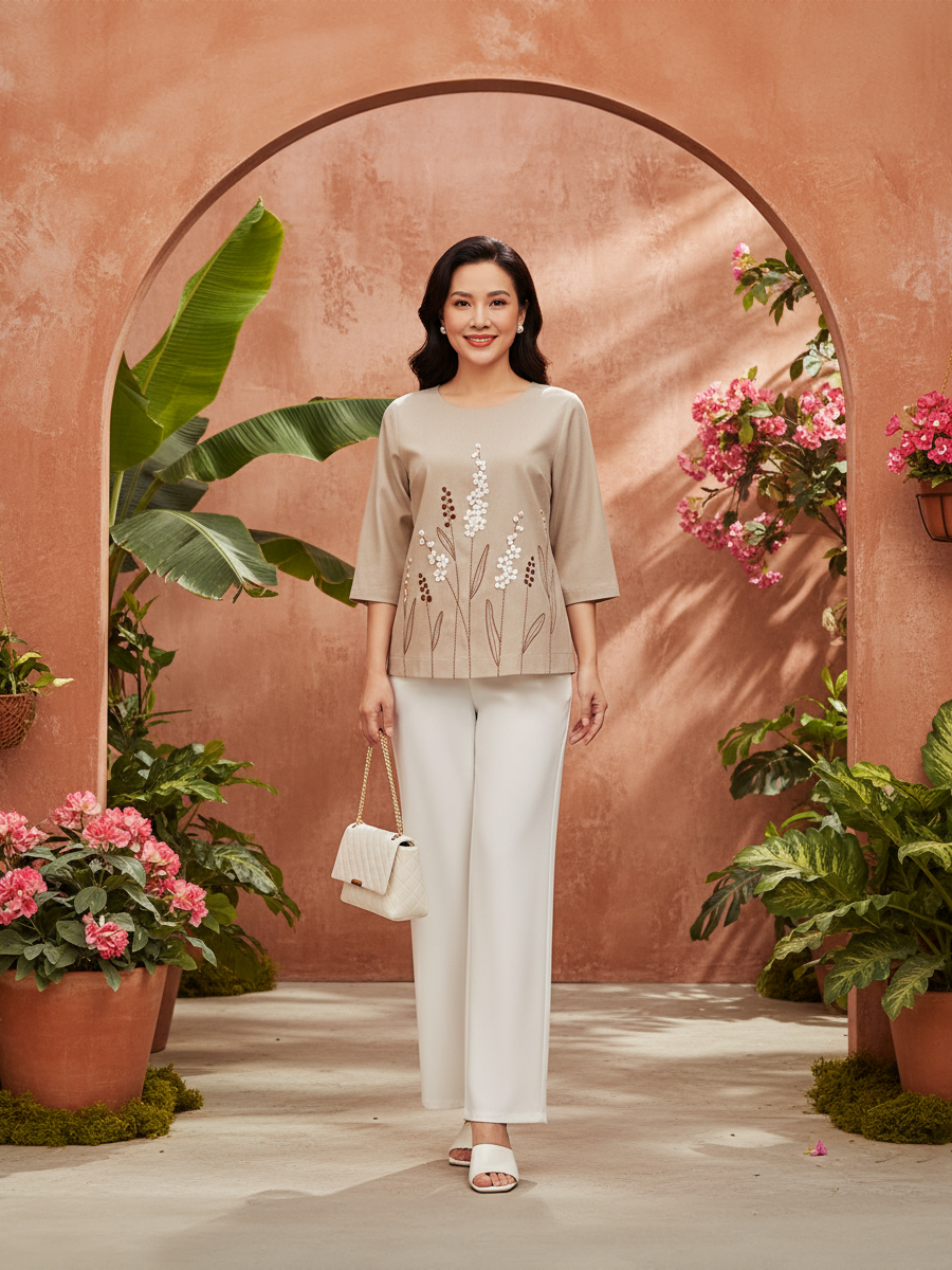 HẠNH - Áo kiểu chất liệu linen 3413/5.416 