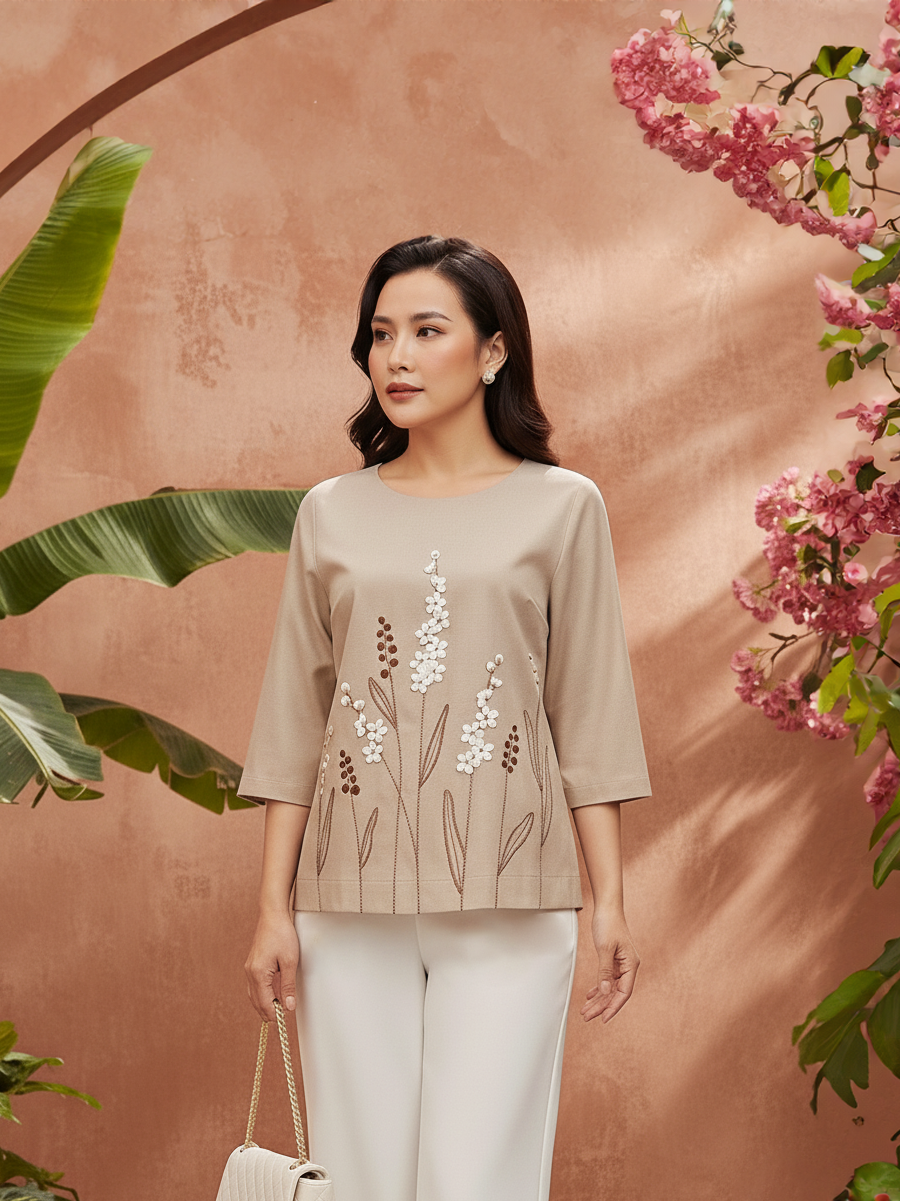  HẠNH - Áo kiểu chất liệu linen 3413/5.416 