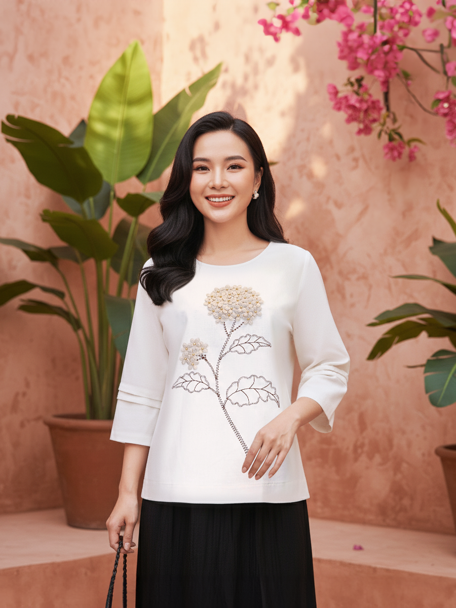  HẠNH - Áo kiểu chất liệu Linen 3413/6.23 