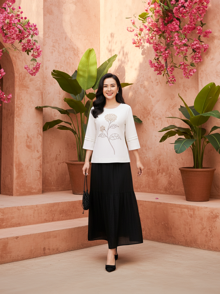  HẠNH - Áo kiểu chất liệu Linen 3413/6.23 