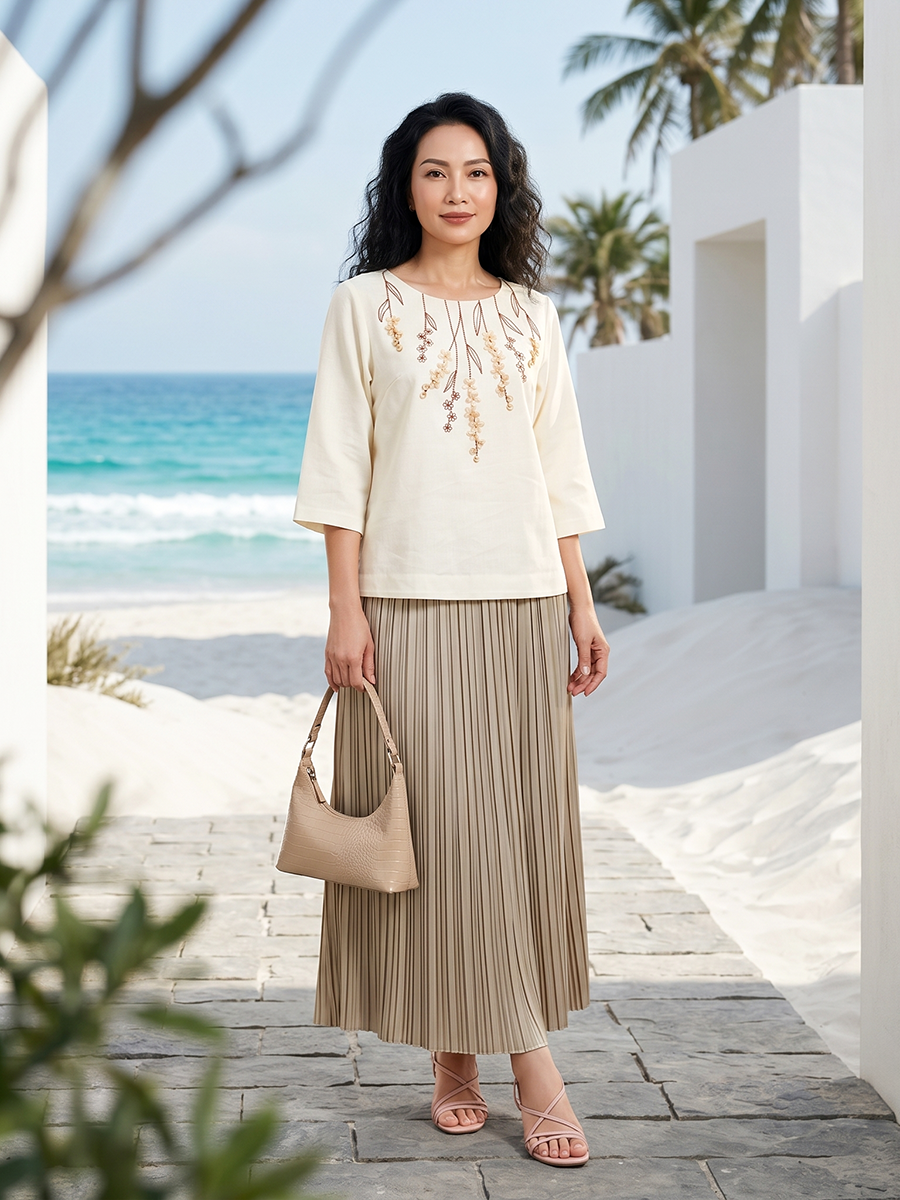  HẠNH-Áo kiểu chất liệu linen 3413/6.66 