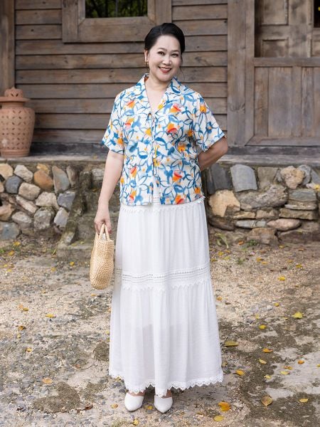  Áo sơ mi cổ danton thắt nơ, tay ngắn 3416/4.151/5.268 