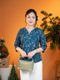  HẠNH - Áo kiểu cổ lá trầu tay lỡ chất liệu thun 2 da 3445/5.493 