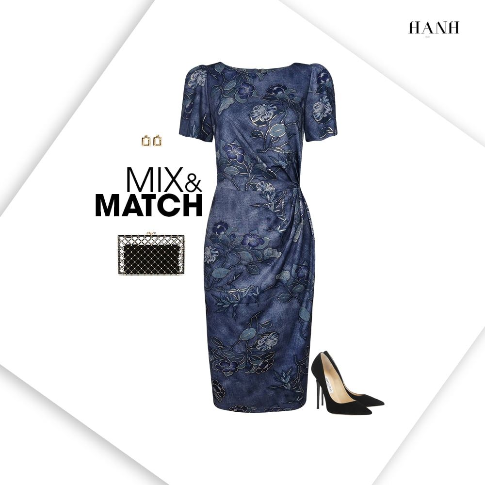  Hạnh - Đầm thun cổ tròn tay ngắn nhún eo chất liệu thun cotton 3633/3.505/5.363 