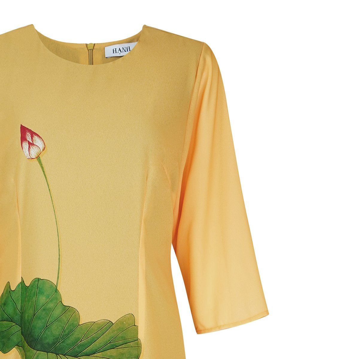  HẠNH - Đầm áo dài cổ tròn tay lỡ chất liệu voan in họa  3638/5.423 