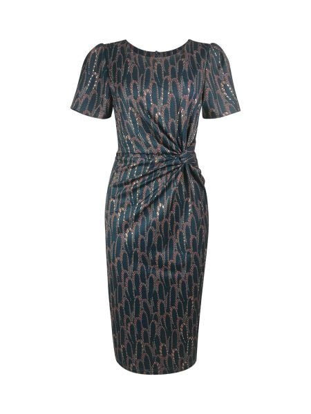  HẠNH - Đầm kiểu trung niên cổ tròn nhún eo chất liệu thun cotton 3649/4.363 