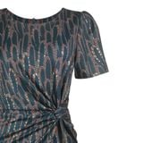  HẠNH - Đầm kiểu trung niên cổ tròn nhún eo chất liệu thun cotton 3649/4.363 