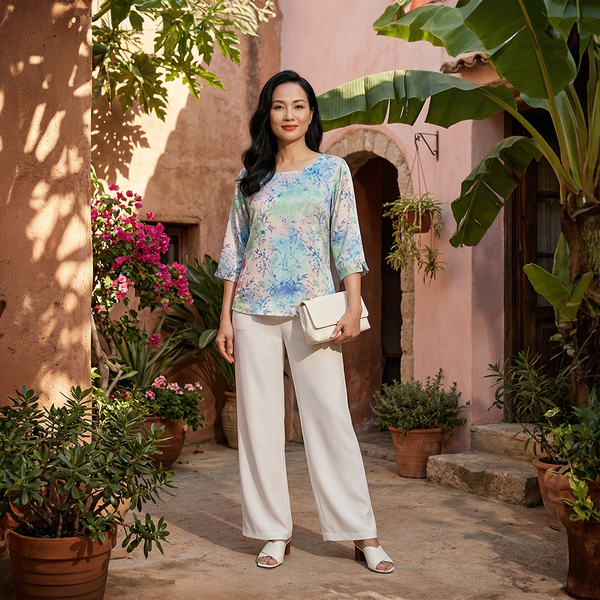  HẠNH - Áo kiểu chất liệu lụa canvas 4426/4.466 