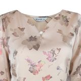  Áo kiểu Hạnh cổ lá trầu kết hạt tay lửng chất liệu cotton 4430/4.591 