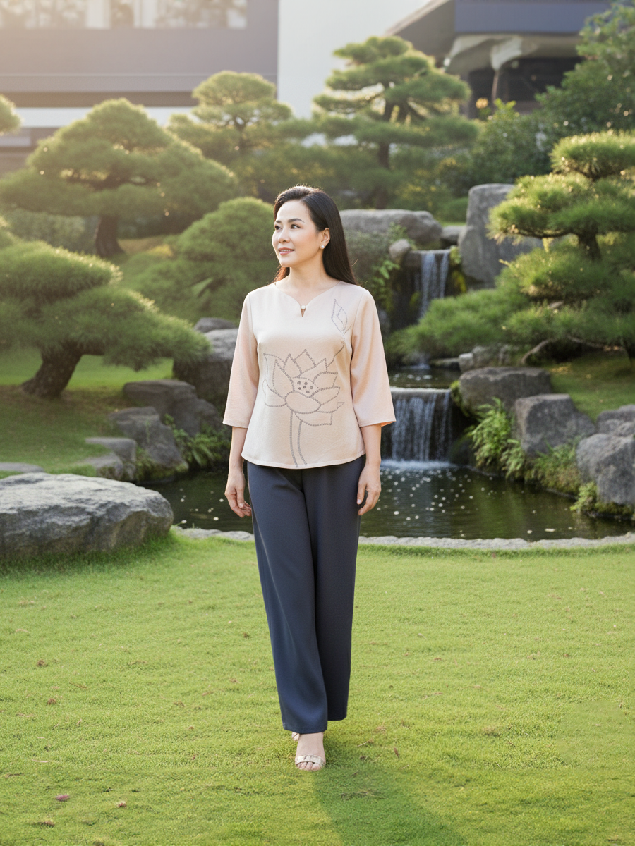  HẠNH - Áo kiểu chất liệu lụa cavan 4430/4.625 