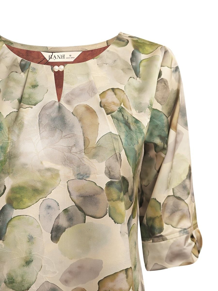  HẠNH - Áo kiểu chất liệu lụa mẫu đơn 4433/5.276 