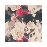  Hạnh Áo cổ tròn xẻ V kết hạt châu, in hoa tiết hoa, tay lửng cách điệu 4433/5.301 