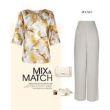  HẠNH - Áo kiểu  cổ tròn đính hạt tay lỡ chất liệu lụa Mẫu Đơn 4433/5.485 