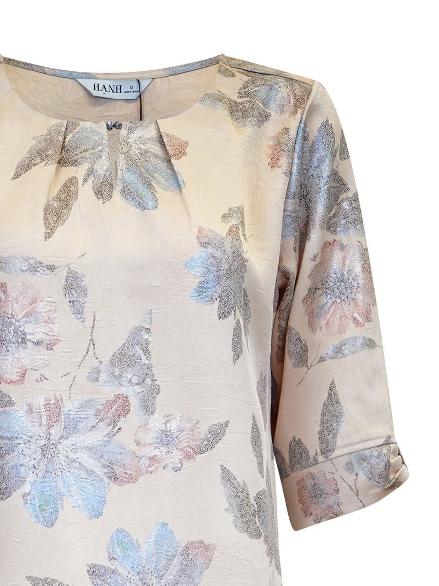  HẠNH - Áo kiểu chất liệu lụa nhũ sắc 4433/5.495 