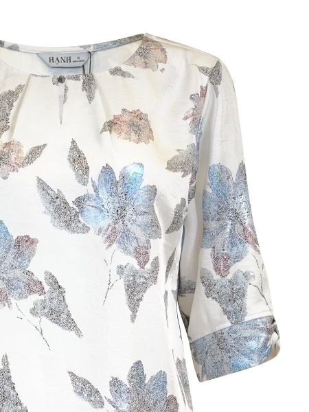  HẠNH - Áo kiểu chất liệu lụa cavan nhũ 4433/5.528 