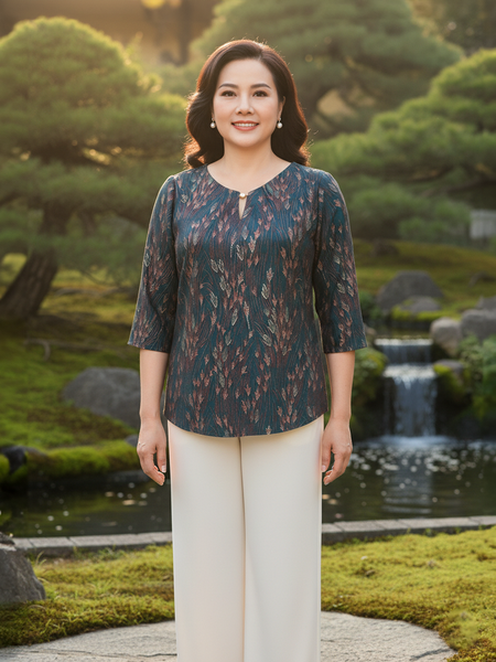  HẠNH - Áo kiểu chất liệu thun 2 da 4436/5.27 