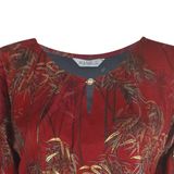  HẠNH - Áo thun Hạnh xẻ V, xếp li, đính hạt châu, tay lửng 4436/5.29 