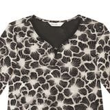  Hạnh - Áo kiểu trung niên cổ tim tay lỡ chất liệu cotton in họa tiết 4437/5.114 