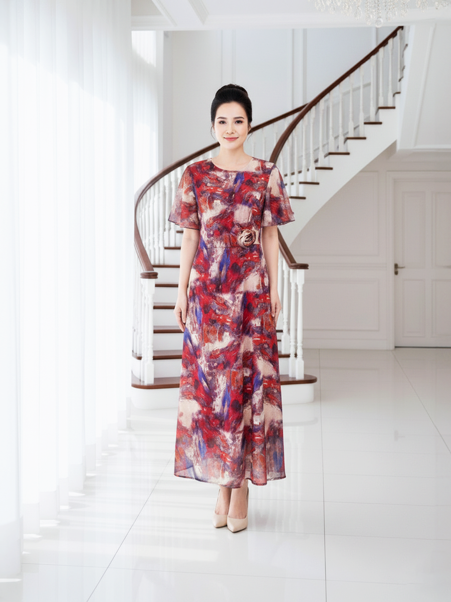  HẠNH - Đầm kiểu chất liệu lưới nhũ 4630/5.341 