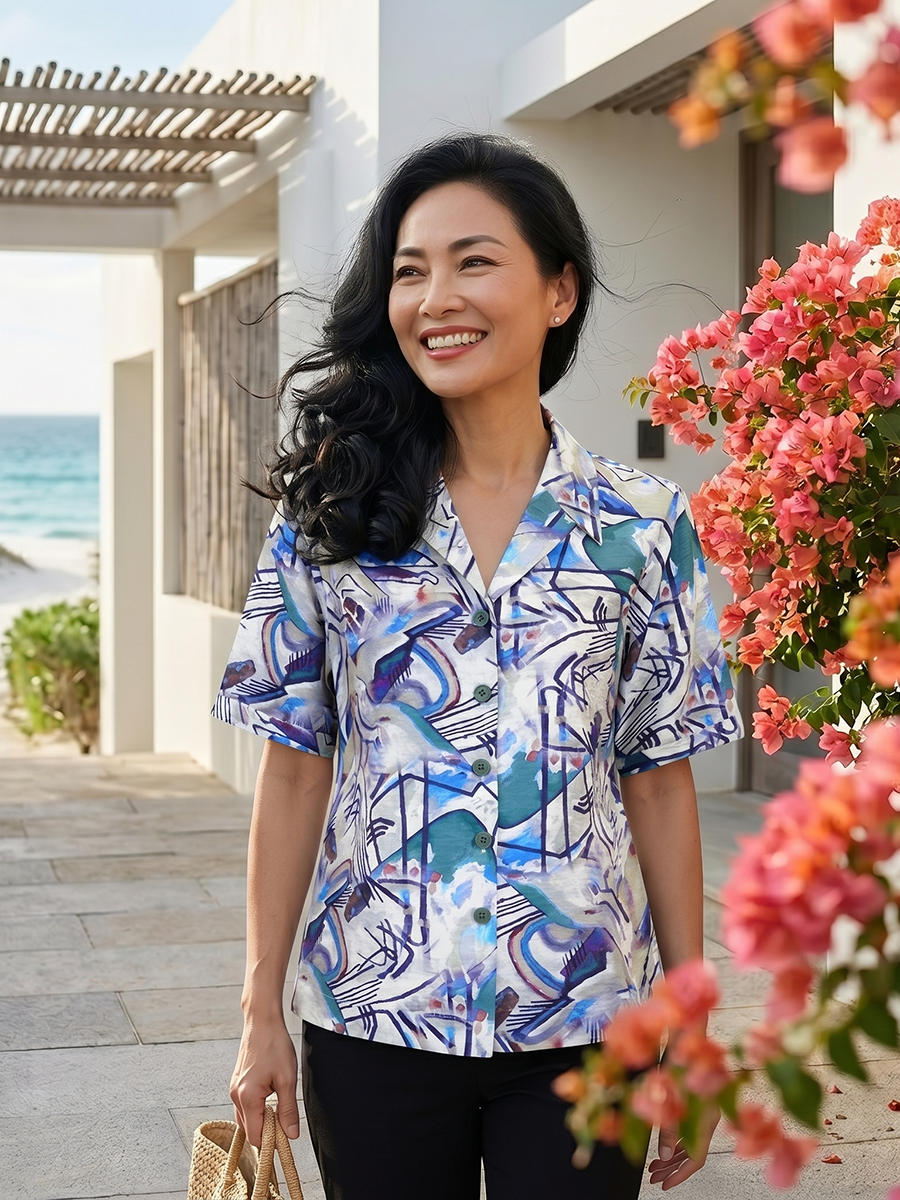  HẠNH- Áo kiểu chất liệu cotton 5408/6.124 