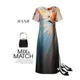  HẠNH - Đầm kiểu chất liệu lụa canvas 5602/6.150 
