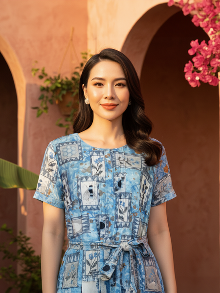  HẠNH - Đầm kiểu chất liệu cotton 5621/5.554 