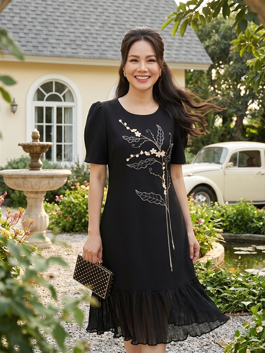  HẠNH - Đầm kiểu chất liệu Carolan 6603/6.71 