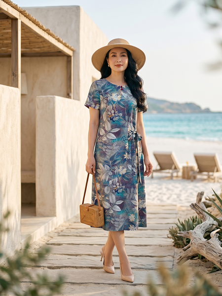  HẠNH - Đầm kiểu chất liệu cotton 6606/6.79 