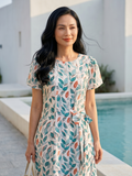  HẠNH- Đầm kiểu chất liệu cotton 6608/6.127 