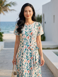  HẠNH- Đầm kiểu chất liệu cotton 6608/6.127 