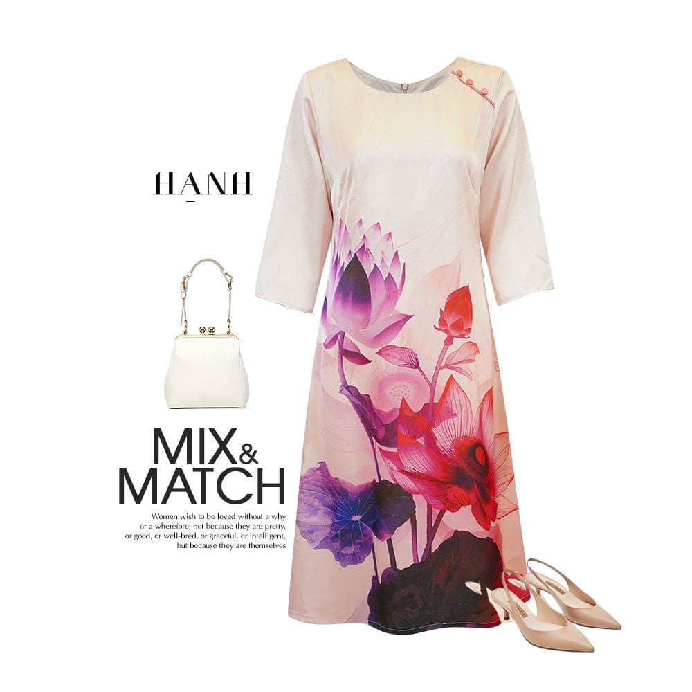 HẠNH-Đầm kiểu chất liệu cavat 6610/6.169 
