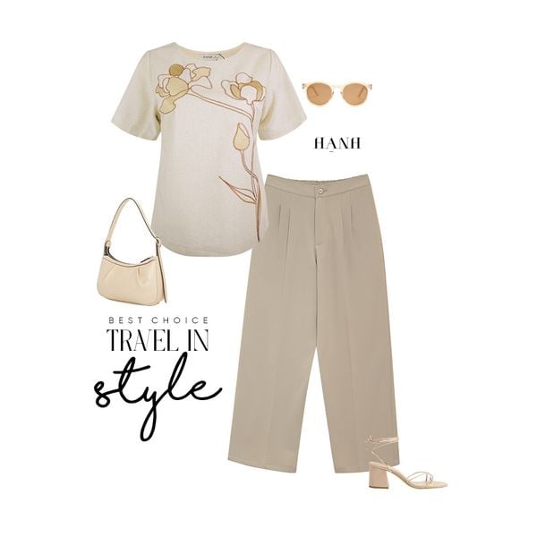  HẠNH - Quần dài phom suông chất liệu Carolan 6802/5.52 