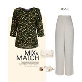  HẠNH - Áo kiểu cổ tròn tay lỡ chất liệu thun lưới họa tiết lá nhỏ 84138/5.437 