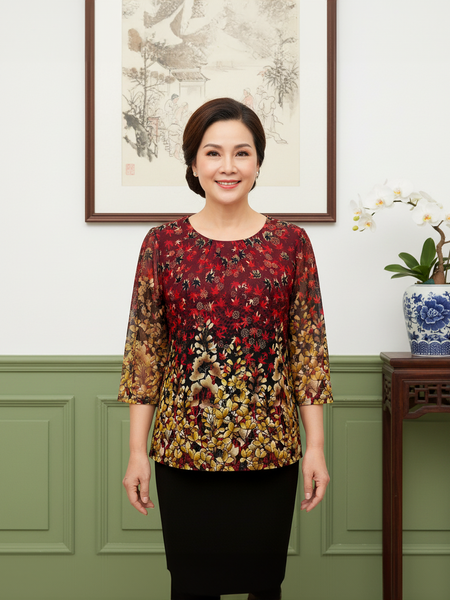  HẠNH - Áo kiểu chất liệu thun lưới 84138/5.566 