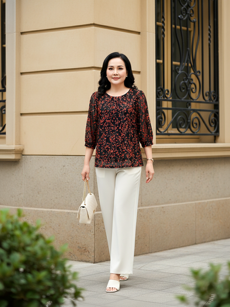  HẠNH - Áo kiểu chất liệu thun lưới 84138/6.39 