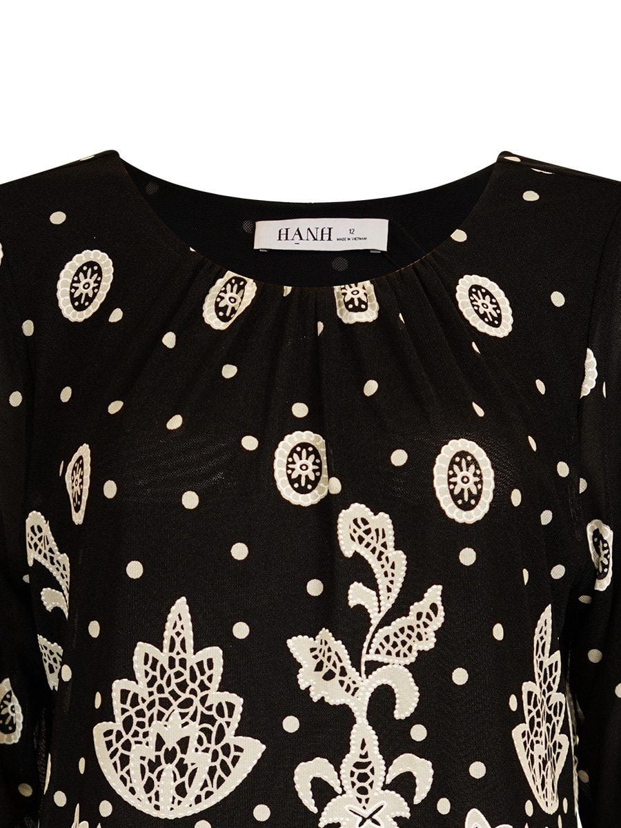  HẠNH - Áo kiểu cổ tròn chất liệu thun lưới 84168/5.352 