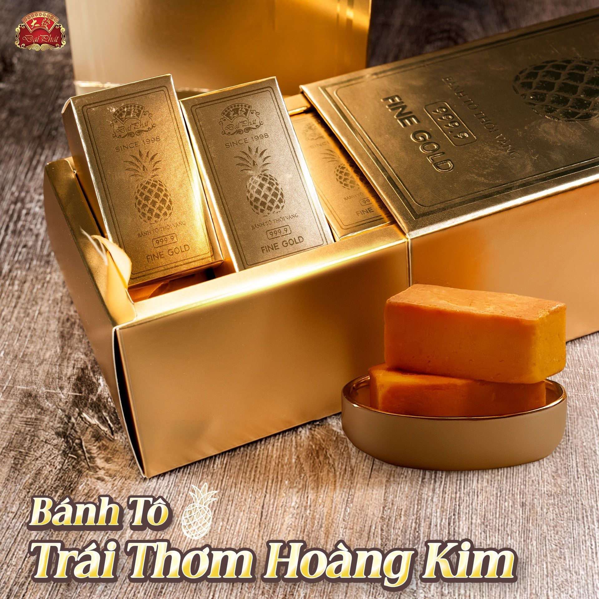  Hộp Bánh Tô Thỏi Vàng Đại Phát 55g - 10 cái 
