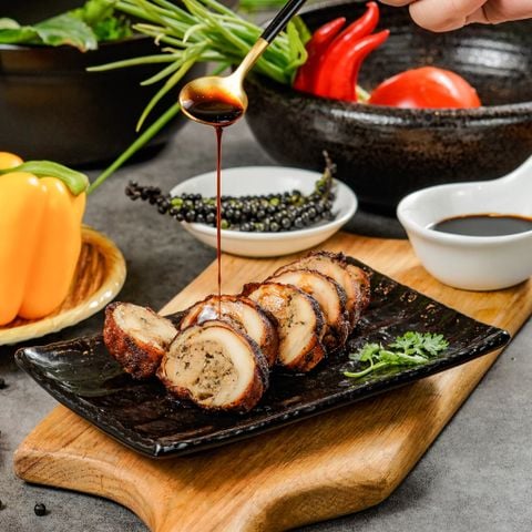  Gà cuộn tiêu đen 