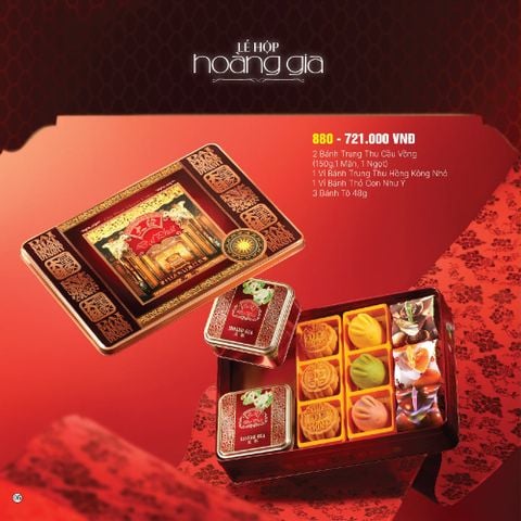  Bánh Trung Thu Đại Phát - Lễ Hộp Hoàng Gia 880 