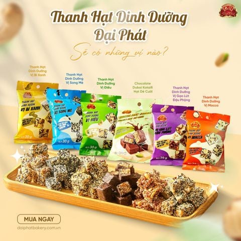  Túi Thanh Hạt Dinh Dưỡng Vị Hạt Điều 