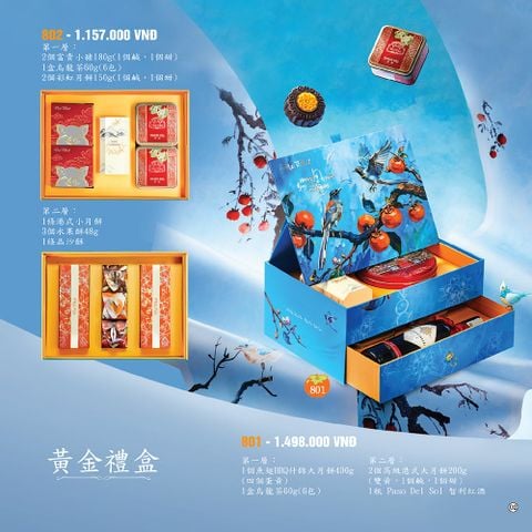  Bánh Trung Thu Đại Phát - Lễ Hộp Hoàng Kim Chủ Đề 