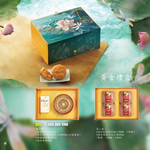  Bánh Trung Thu Đại Phát - Lễ Hộp Hoàng Kim 803 