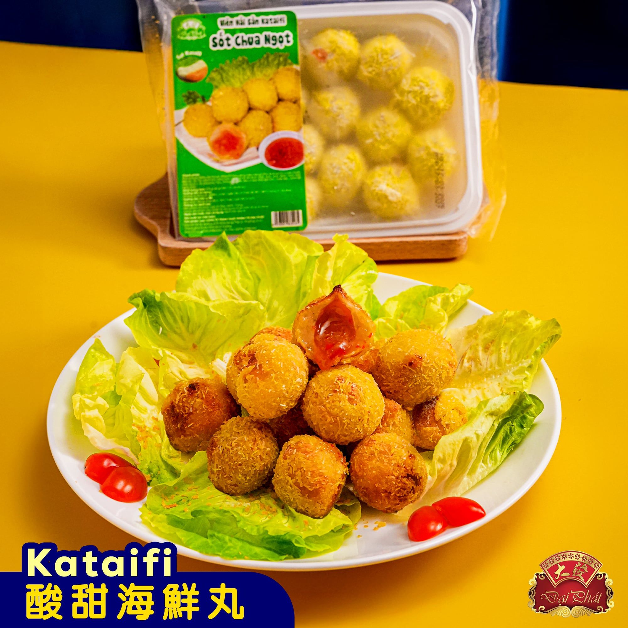  Viên Hải Sản Kataifi Xốt Chua Ngọt 