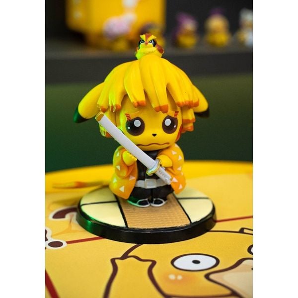  Figure Pikachu Cosplay Agatsuma Zenitsu Kimetsu no Yaiba buồn bã khóc nhè cho tâm hồn cô đơn 