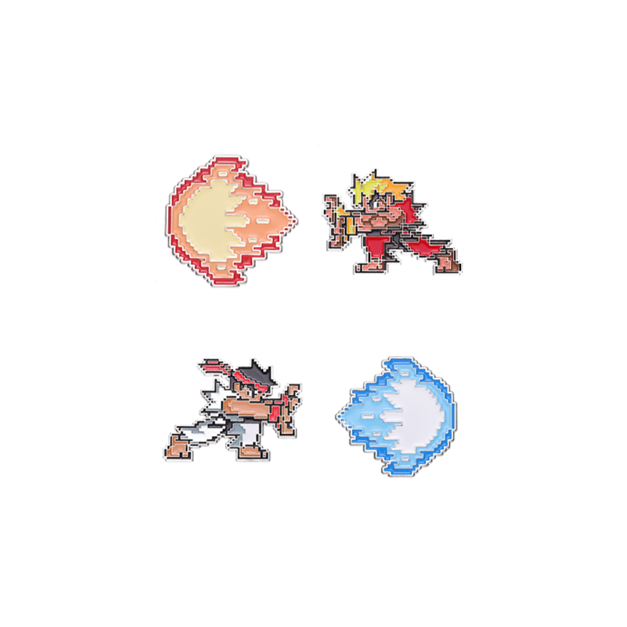  Pin cài Street Fighter nhân vật Ken & Ryu Bắn Chưởng Lực (Combo 2 chiếc nhân vật + chưởng lực) 