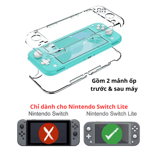  Ốp nhựa Nintendo Switch LITE trang trí, bảo vệ máy chơi game chống bụi, chống va đập 