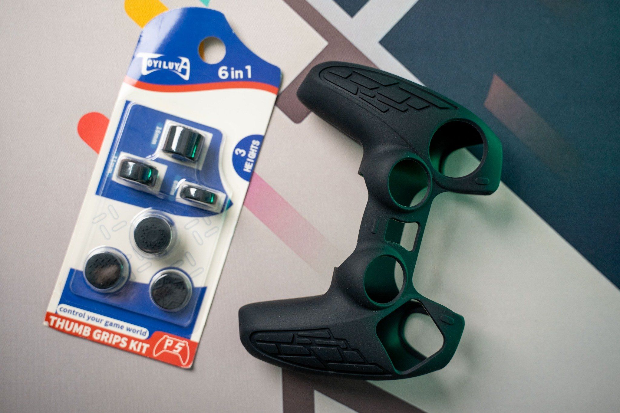  Case ốp tay cầm PS5 kèm núm bọc 3 size chiều cao 