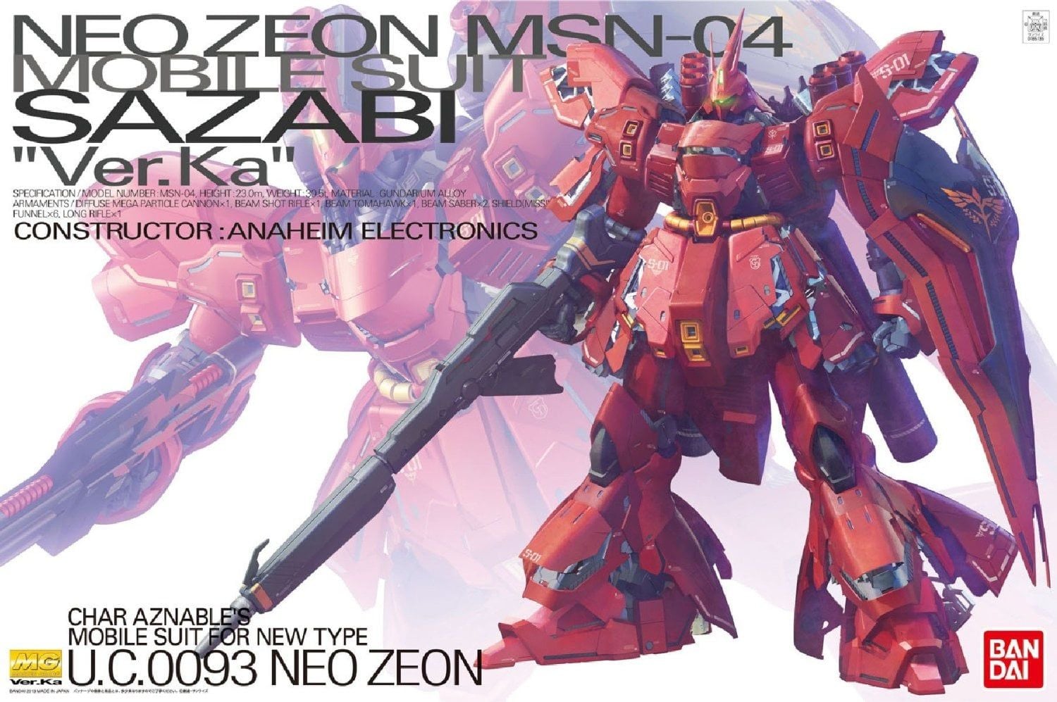  [Bandai] 1/100 MG Sazabi Verka | Chính hãng | New Seal | MASTER GRADE - TOPO 