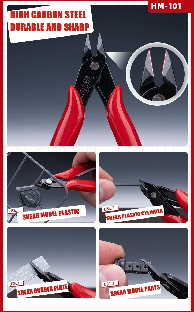  Kìm cắt Gundam Hobby Mio HM101 | Chuyên cắt mô hình | bọc kìm đi kèm 